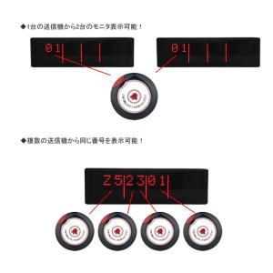 飲食店 ワイヤレスチャイム 8番号表示 チャイ...の詳細画像3