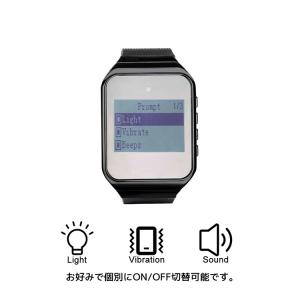呼び出しベル 腕時計型 受信機 CW2 ブラッ...の詳細画像2