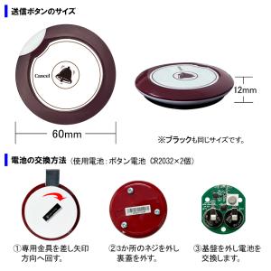 AVIOS コールボタン 呼出しベル用 送信機...の詳細画像3