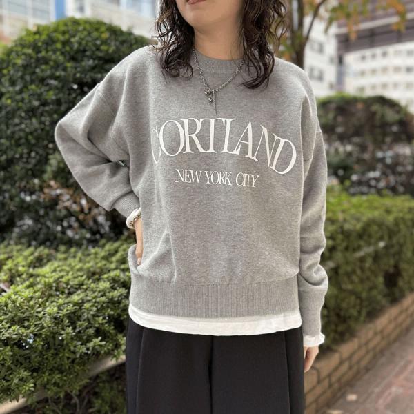 ザンパ ロゴ スウェットライク プルオーバー レディース ゆったり