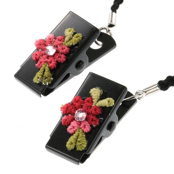 日本製 帽子クリップ 花｜上品で華やかなアクセントに