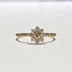 K10 ルビー ハート ダイヤモンド リング 指輪 11号 【新作】ジュエリー