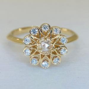 K10 ルビー ハート ダイヤモンド リング 指輪 11号 【新作】ジュエリー