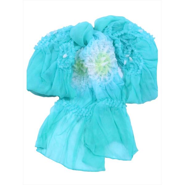 こども帯 No.13 青緑地 黄絞り 2.8m