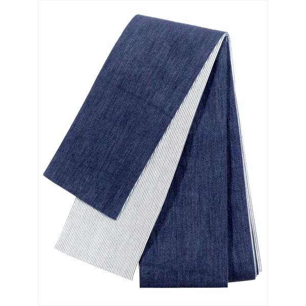 角帯 　No.138  紺鼠地 シマ柄