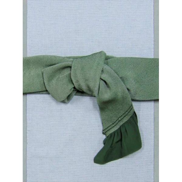 総絞り兵児帯  No.316   グリーン地