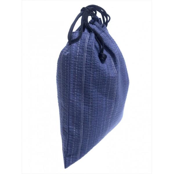 男物 信玄袋 男衆 紺白縞柄地 sb-82