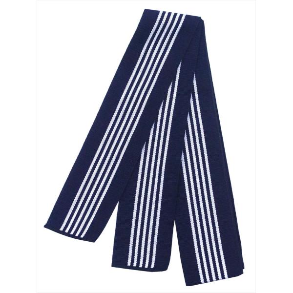 丹前帯　Ｌサイズ・広巾・シマ柄・濃紺地　tz-103