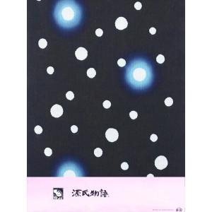 浴衣 反物 NO.183 濃紺地・ドット柄・源氏物語の詳細画像2