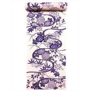 平和屋着物＊夏物　浴衣　反物　着尺　東京本染　草花文　綿　逸品　未使用　DABA7604zzz 平和屋着物＊夏物 浴衣 反物 着尺 東京本染 草花文 綿 逸品 未使用