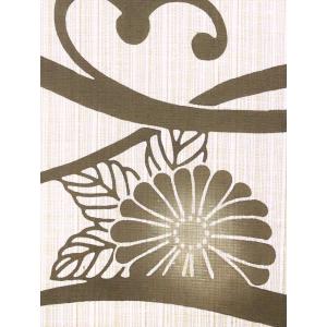 浴衣 反物 No.280 ベージュ地・菊・波柄...の詳細画像3
