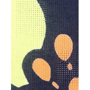浴衣 反物 NO.35 黒地・ヒナゲシ柄・Vi...の詳細画像4