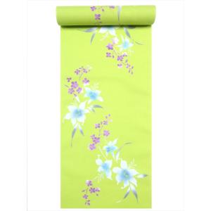 【浴衣反物】淡水色/牡丹小菊　新品【桜七軒】綿絽 日本製 浴衣反物】淡水色/牡丹小菊 新品【桜七軒】綿絽 日本製 【公式通販】