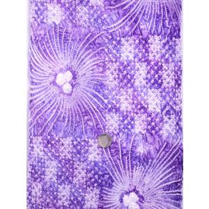 絞り浴衣反物 No.1006 花火・市松柄・うす紫地の詳細画像2