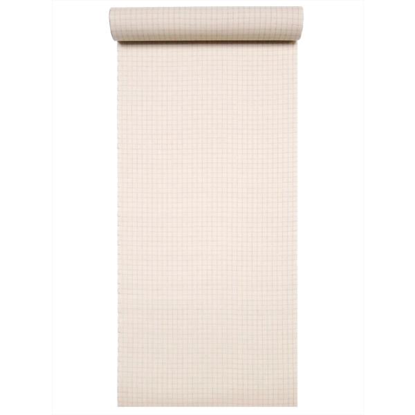 男物 浴衣 反物 No.503  クリーム地・格子柄