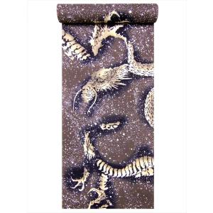 男物 浴衣 反物 No.535 媚茶地・竜柄の商品画像