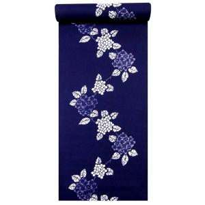 浴衣 生地 反物 布 綿100％ 白地に紺 長50cm単位 和柄 未仕立て 布地