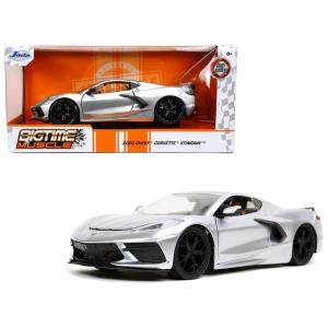ミニカー 2020 コルベット・スティングレー C8 水色 1/24 maisto