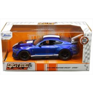 ミニカー 1/24 JadaTOYS 2020 シェルビー GT500 黒/金色 フォード