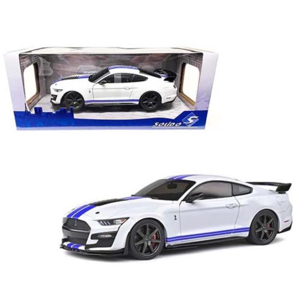ミニカー　1/18　Solido　2020　シェルビー　GT500　白/青　フォード・マスタング　S...