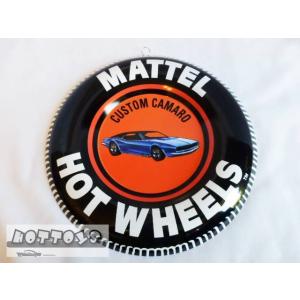 アメリカンプレート　ブリキ看板　HotWheels　ホットウィール　復刻版　カマロ　ミニカー　シボレー・カマロ　直径30cm