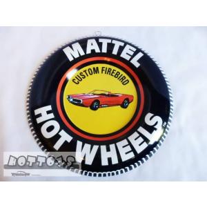 アメリカンプレート　ブリキ看板　HotWheels　ホットウィール　復刻版　ファイアーバード　トランザム　ミニカー　シボレー・コルベット　直径30cm