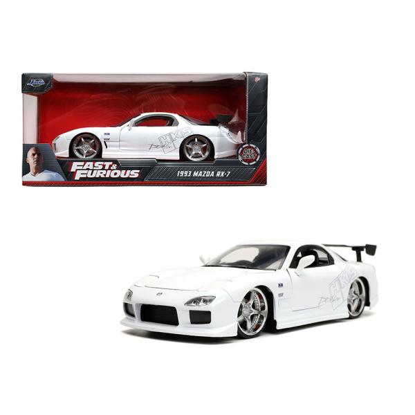 ワイルドスピードミニカー　1/24　JadaTOYS　1993　マツダ　RX7　白色　FD3S HK...