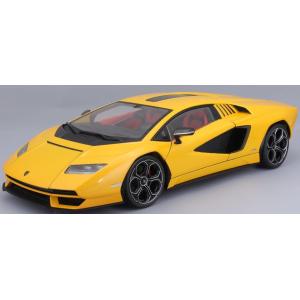 ミニカー　1/18　maisto　2021　ランボルギーニ カウンタック　LP800-4　黄色　限定...