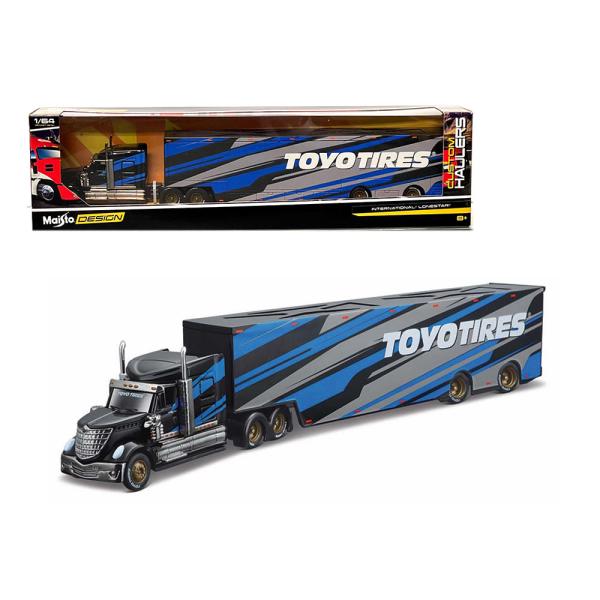 ミニカー　1/64　トレーラートラック　黒　トーヨータイヤ　maisto　 Design Custo...