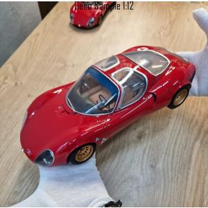 ミニカー　1/12　巨大サイズ　1967　アルファロメオ 33 ストラダーレ　赤色　ALFA ROMEO 33 COUP〓 STRADALE 1967 MUSEUM VERSION　特別限定予約商品｜HOTTOYS
