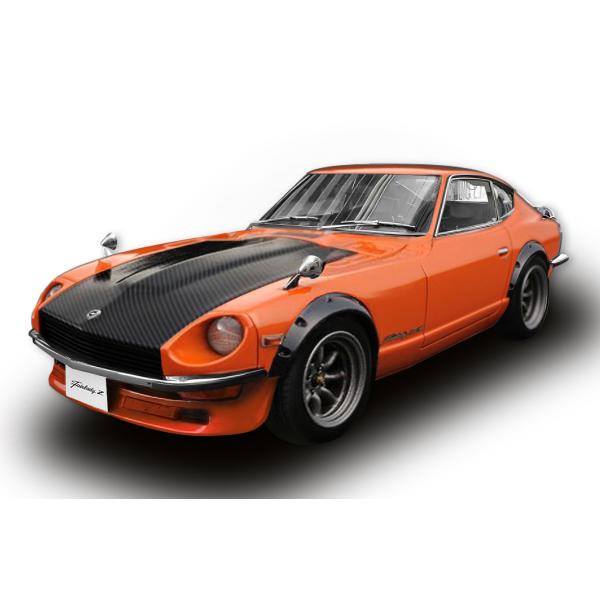 ミニカー　特別モデル　1/18　1970　ニッサン　フェアレディZ　240Z　オレンジ　カーボン色 ...