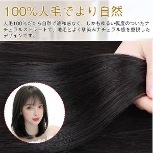 ヘアピース 人毛100% 頭頂部 ウィッグ 自...の詳細画像3