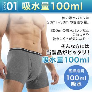 尿漏れパンツ 吸水100cc メンズ 男性 紳...の詳細画像3