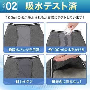 尿漏れパンツ 吸水100cc メンズ 男性 紳...の詳細画像4