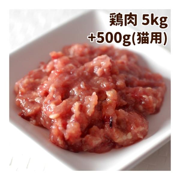 猫用 生肉 国産 ムネ肉肝入りミンチ 新鮮な鶏ミンチ 5kg+500g 500g×11袋