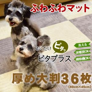 ふわふわ　タイルカーペット　ピタプラス　60×45cm　★36枚｜houndcom