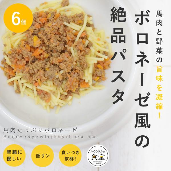 愛犬用 手作りごはん ドッグフード 餌 ご飯 小型犬 中型犬 大型犬 馬肉たっぷりボロネーゼ6食セッ...