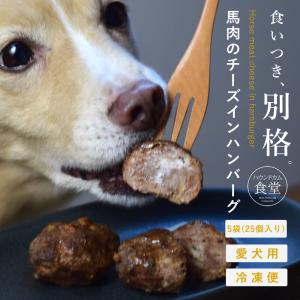 愛犬用お惣菜 馬肉のチーズインハンバーグ 5袋 約40g×5個入り×5袋 ハウンドカム食堂｜houndcom