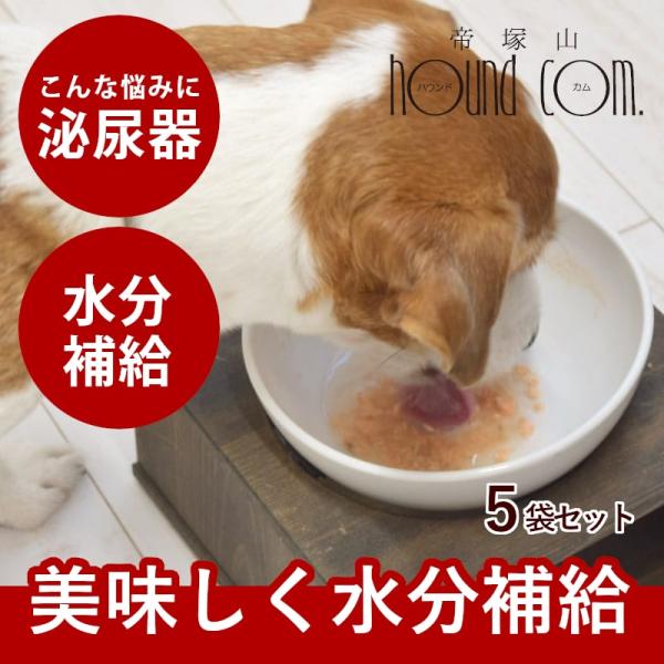 愛犬愛猫用 毎日スープ 尿路ケア 5袋  無添加 国産 トッピング 水分補給 【冷凍便】【ハウンドカ...