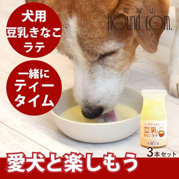 犬用 豆乳きなこラテ 130ml  3本 冷凍 無添加 水分補給 ヤギミルク 甘酒 シニア犬 やすら...