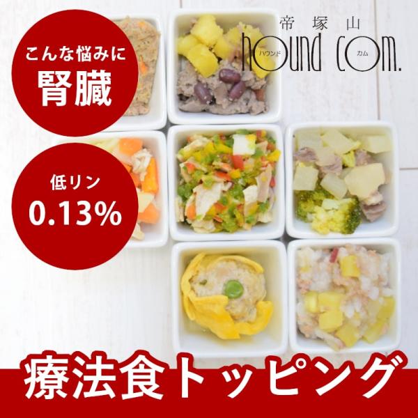 愛犬用 手作りごはん　腎臓に優しい低リン単品6食Cセット ハウンドカム食堂