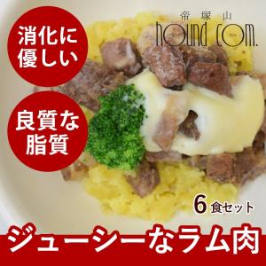 愛犬用 手作りごはん 消化にやさしい ドッグフード 小型犬 中型犬 大型犬 ラム肉のソテー 6個セット ハウンドカム食堂 冷凍便