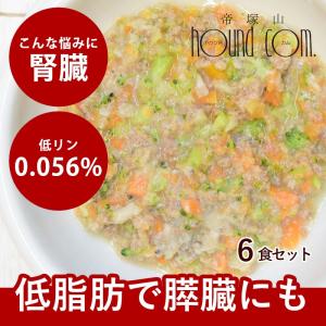 愛犬用 手作りごはん 低リン 低脂肪 犬 腎臓 フード ドッグフード ご飯 小型犬 中型犬 大型犬 馬肉のクリーム煮 6個セット ハウンドカム食堂 冷凍便