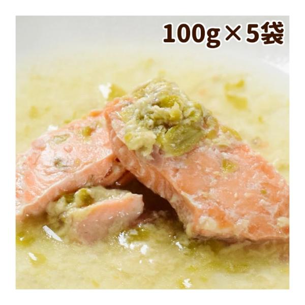 わんちゃんのヘルシーお惣菜　鮭のグリーンソース　5袋セット　レトルト食品