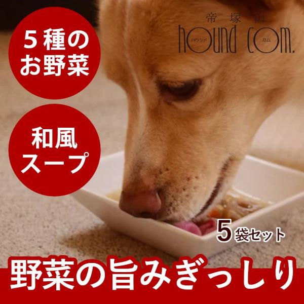ドッグフード ユーグリーン わんちゃんのヘルシーお惣菜 野菜たっぷり和風スープ 5袋 ハロードッグ ...