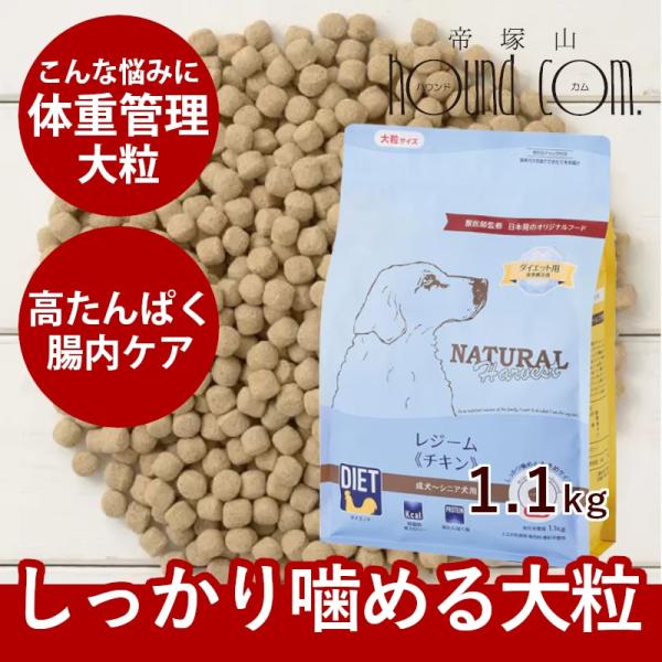 ナチュラルハーベスト レジーム チキン ダイエット用食事療法食  1.1kg　NEWパッケージ  ド...