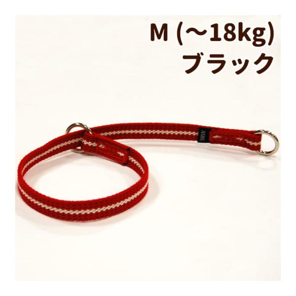 犬 首輪 ASHU ワンライン チョークカラーMサイズ ブラック チョーク