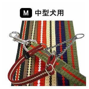 犬 ハーフチョーク しつけ用 ASHU ワンライン ハーフチョーク＆リード Mサイズ ブラック