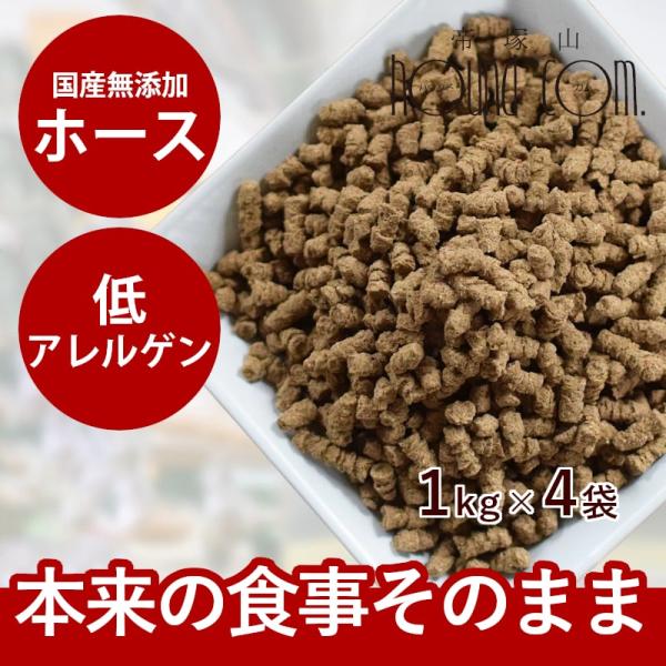 クーポン配布中 ドッグフード ドライフード 無添加 国産 ホリスティッククッキング ホース 4kg ...