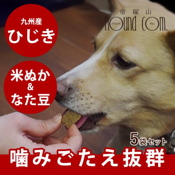 犬用おやつ デンタルひじきビスケット 5袋セット 60g